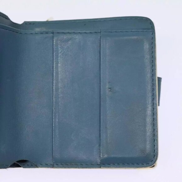 LOUIS VUITTON Suhari Compact Zip Wallet Leather Blue - Picture 9 of 15